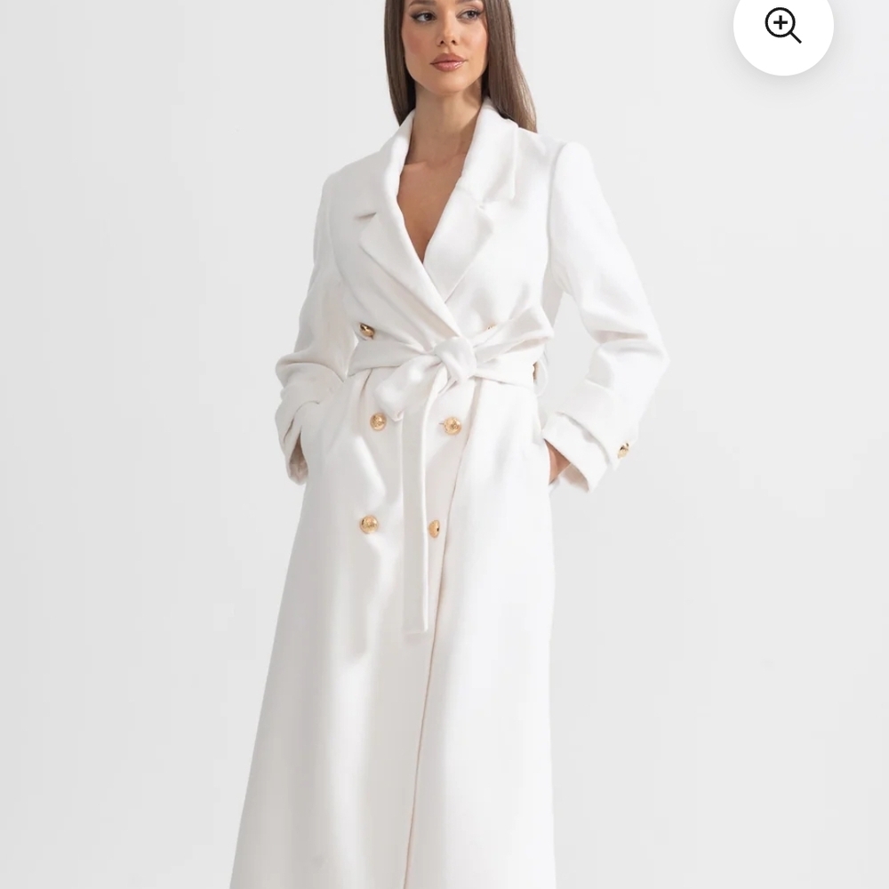 Elegant White Trench Coat